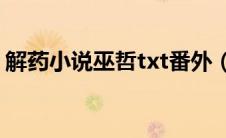 解药小说巫哲txt番外（解药by巫哲txt下载）