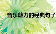 音乐魅力的经典句子（音乐有哪些魅力）