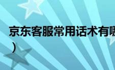京东客服常用话术有哪些（京东客服常用话术）