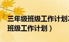 三年级班级工作计划2023第二学期（三年级班级工作计划）