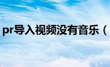 pr导入视频没有音乐（pr导入视频没有音频）