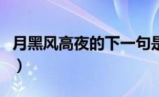 月黑风高夜的下一句是什么古诗（月黑风高夜）