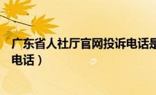 广东省人社厅官网投诉电话是多少（广东省人社厅官网投诉电话）