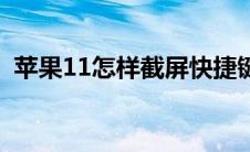 苹果11怎样截屏快捷键（苹果11怎样截屏）