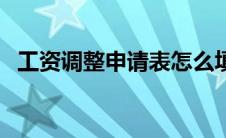 工资调整申请表怎么填（工资调整申请表）