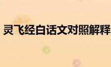 灵飞经白话文对照解释（灵飞经全文及译文）