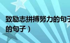 致励志拼搏努力的句子知乎（致励志拼搏努力的句子）