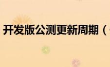 开发版公测更新周期（开发版公测更新频率）
