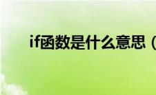 if函数是什么意思（函数是什么意思）