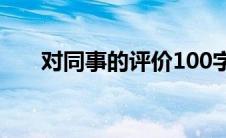 对同事的评价100字（对同事的评价）