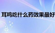 耳鸣吃什么药效果最好最快（耳鸣吃什么药）