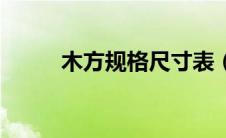 木方规格尺寸表（木方规格尺寸）