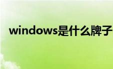 windows是什么牌子（windows是什么）