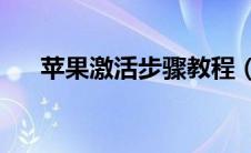 苹果激活步骤教程（苹果11激活步骤）