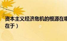 资本主义经济危机的根源在哪里（资本主义经济危机的根源在于）