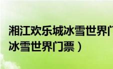 湘江欢乐城冰雪世界门票多少钱（湘江欢乐城冰雪世界门票）