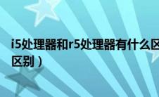 i5处理器和r5处理器有什么区别（电脑处理器i5和R5有什么区别）