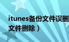 itunes备份文件误删能恢复吗（itunes备份文件删除）