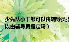 少先队小干部可以由辅导员指定吗为什么（少先队小干部可以由辅导员指定吗）