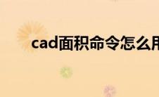 cad面积命令怎么用（cad面积命令）
