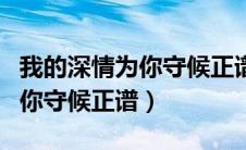 我的深情为你守候正谱百度网盘（我的深情为你守候正谱）