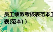 员工绩效考核表范本工作综述（员工绩效考核表(范本)）
