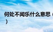 何处不闻乐什么意思（何处闻灯不看来上一句）