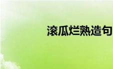 滚瓜烂熟造句（滚瓜烂熟）