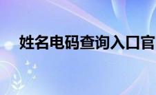 姓名电码查询入口官网（姓名电码查询）