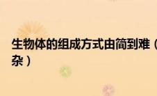 生物体的组成方式由简到难（生物体的组成方式从简单到复杂）