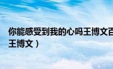 你能感受到我的心吗王博文百度网盘（你能感受到我的心吗王博文）
