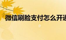 微信刷脸支付怎么开通（刷脸支付的好处）