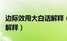 边际效用大白话解释（边际效用递减规律名词解释）