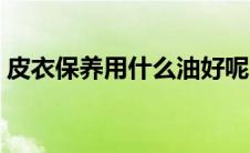 皮衣保养用什么油好呢（皮衣保养用什么油）