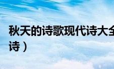 秋天的诗歌现代诗大全自创（秋天的诗歌现代诗）