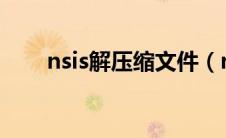 nsis解压缩文件（nsis清除zip密码）