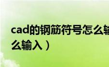 cad的钢筋符号怎么输入（cad中钢筋符号怎么输入）