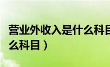 营业外收入是什么科目代码（营业外收入是什么科目）