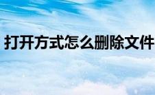 打开方式怎么删除文件（打开方式怎么删除）