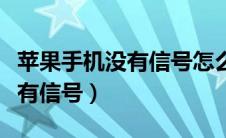 苹果手机没有信号怎么恢复正常（苹果手机没有信号）
