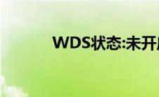 WDS状态:未开启（wds状态）