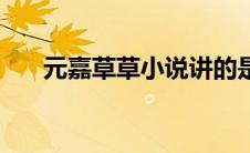 元嘉草草小说讲的是什么（元嘉草草）