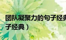 团队凝聚力的句子经典文艺（团队凝聚力的句子经典）