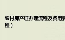 农村房产证办理流程及费用要多长时间（农村房产证办理流程）