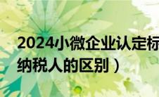 2024小微企业认定标准（小微企业和小规模纳税人的区别）