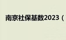 南京社保基数2023（南京社保基数2019）