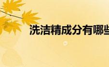 洗洁精成分有哪些（洗洁精成分）