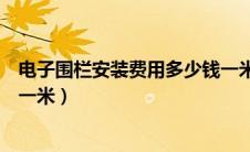 电子围栏安装费用多少钱一米啊（电子围栏安装费用多少钱一米）
