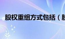 股权重组方式包括（股权重组是什么意思）