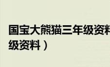 国宝大熊猫三年级资料下册（国宝大熊猫三年级资料）